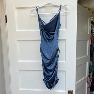 Windsor Elegant Blue Backless Dress